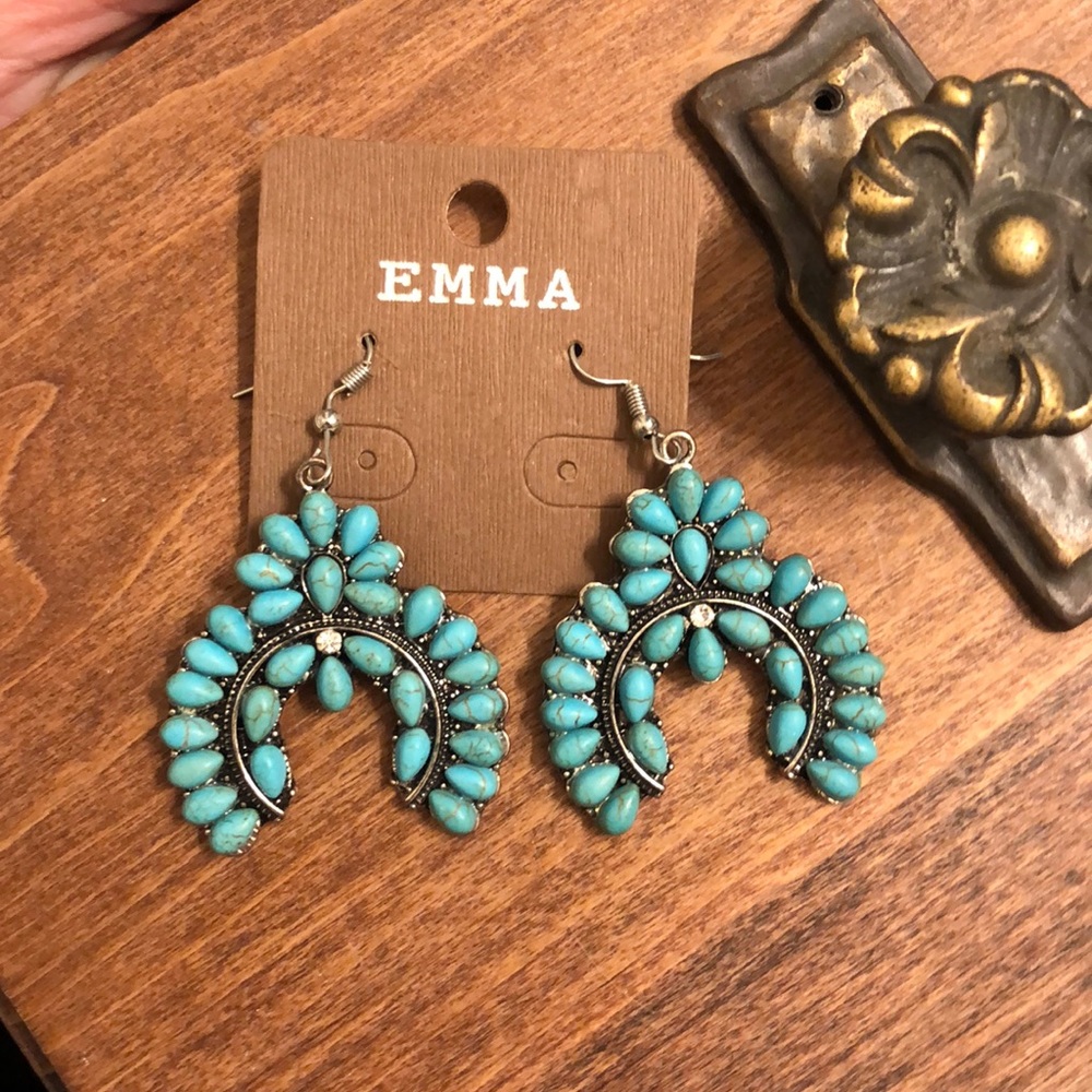 Emma Turquoise squash earrings